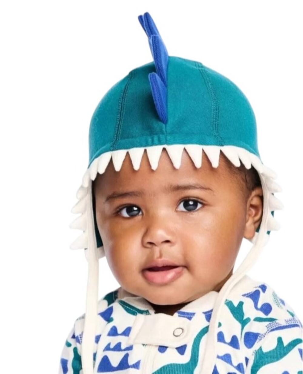 Hanna Andersson Baby Dragon Dinosaur Teal Halloween Costume Pilot Cap Size S